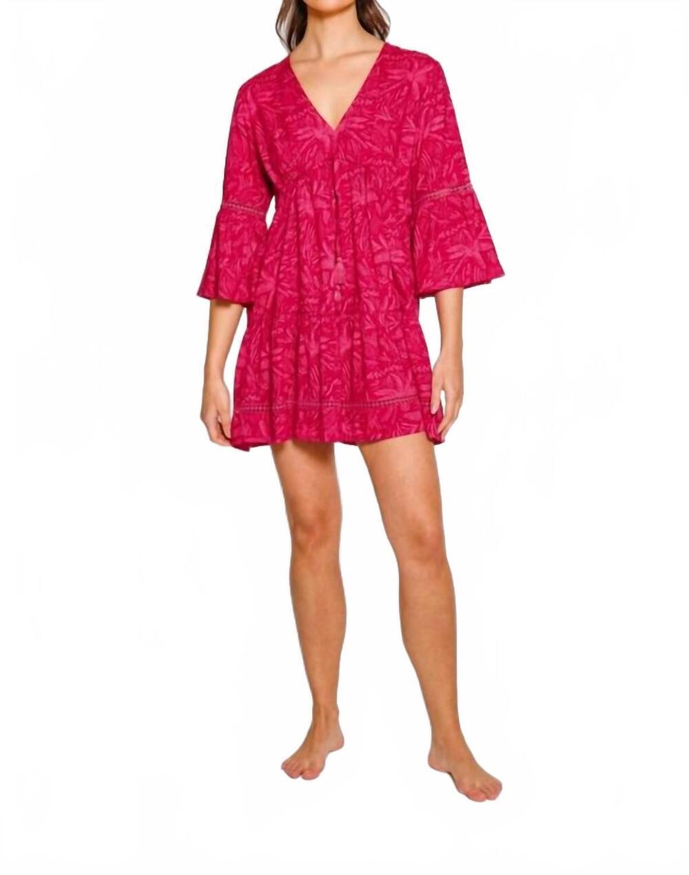 NEW KOY RESORT las palmas mini dress in sangria
